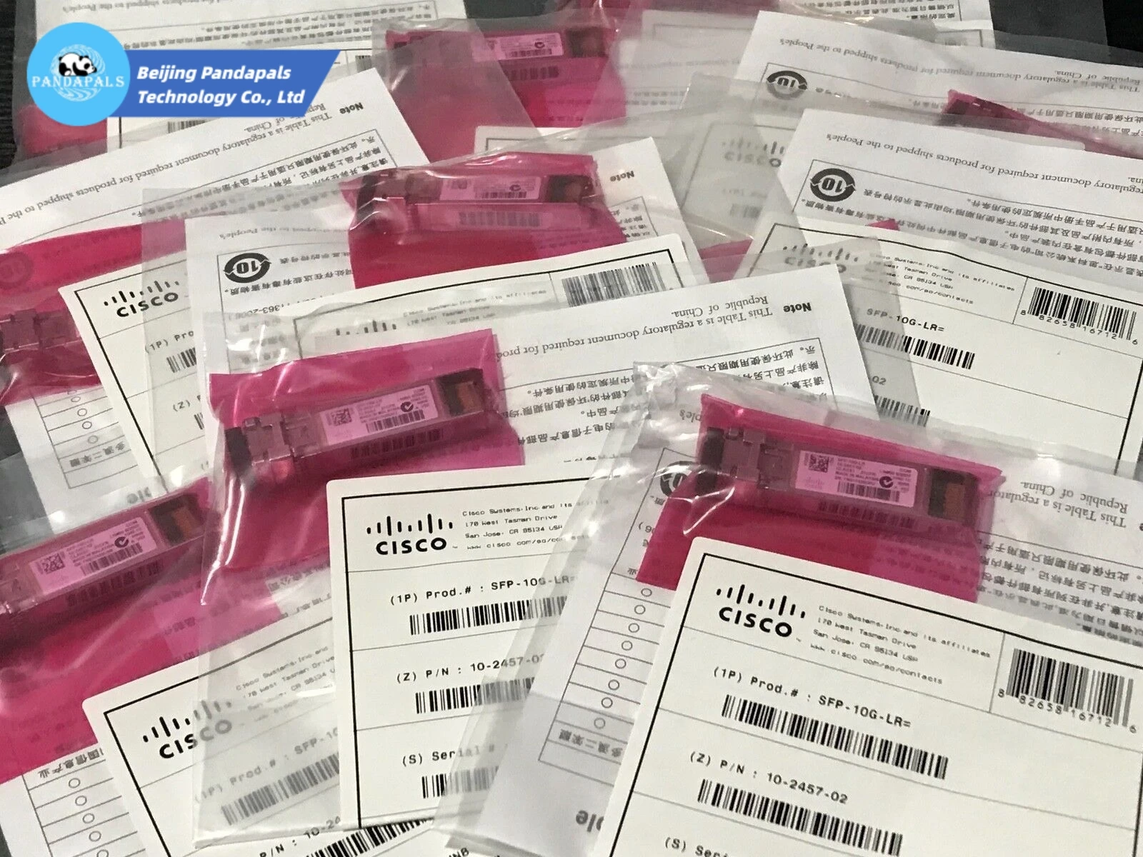 وحدات شبكة أجهزة الإرسال والاستقبال الأصلية الجديدة Ciscos SFP-10G-LR 10G SFP 10GBASE-SR #6