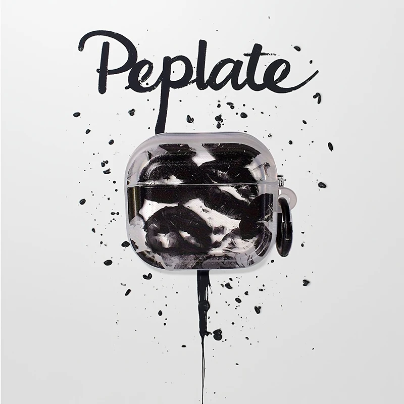 حافظة طباعة الشفاه السوداء لأجهزة Apple Airpods Pro 3 1st 2nd 3rd غطاء الجيل لـ Airpods 4 2 Gen New Air Pods غطاء حماية