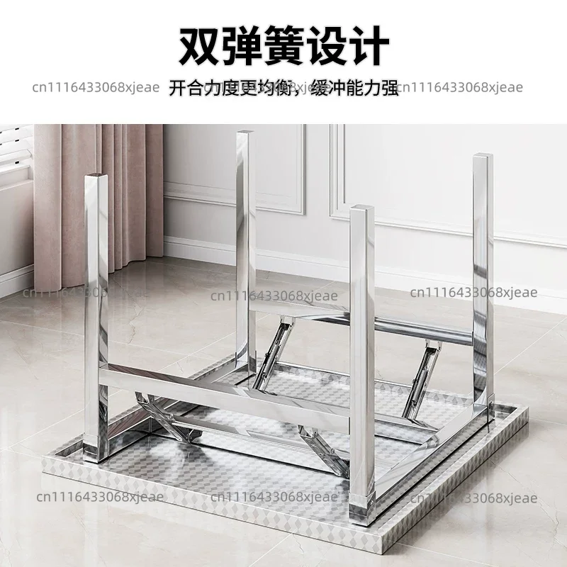 Buffet Serving Counter Home Dining TableStainless Steel Multifunctional Foldable Table Portable Outdoor Camping Desk Commercial