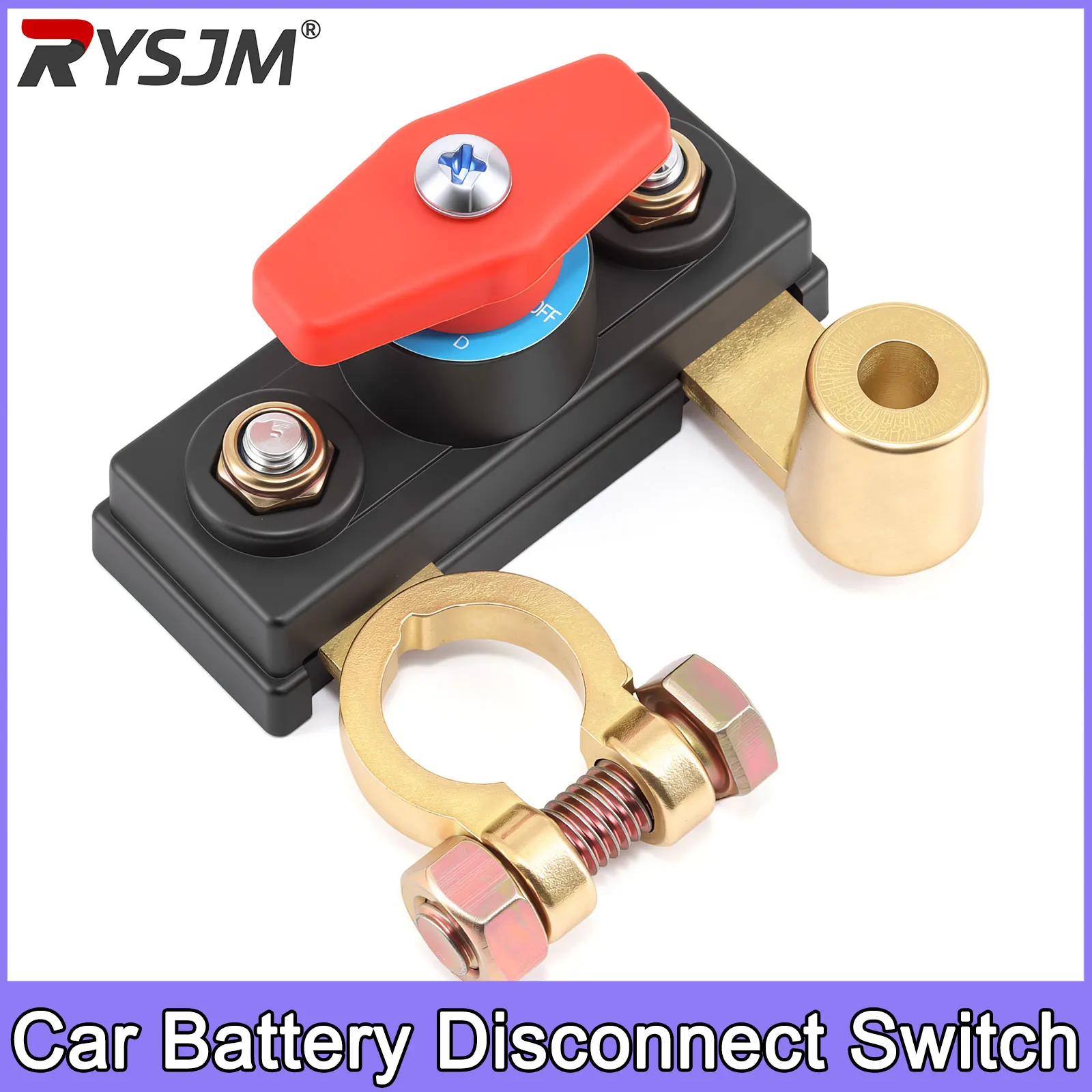 Interruptor de Desconexión de Batería de Coche 12V/24V ﻿ Interruptor Automático de Desconexión, Protector Contra Fugas de Corriente, Universal para Autopartes