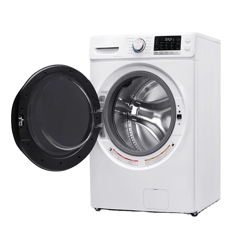 Automatic Front Loading Washing Machine, 7kg+ Large Capacity Washer with 1300RPM Spin Speed & Stainless Steel Drum