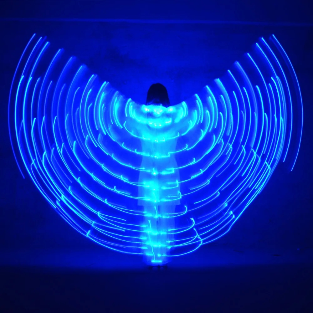 Светодиодные крылья для танца живота, детские флуоресцентные крылья бабочки Исиды, танец живота, карнавальные светодиодные костюмы, шоу