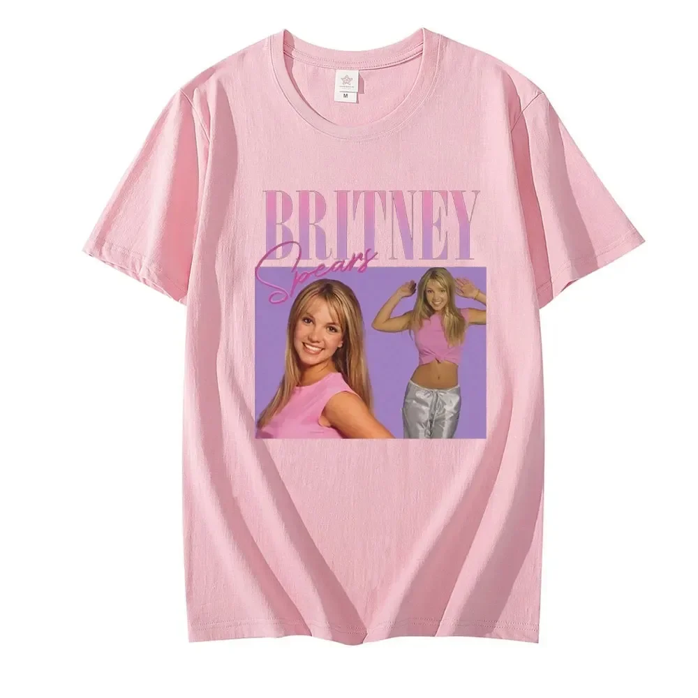 Cotton Casual T Shirt Britney Spears Beautiful Photo Women's T-shirt Hipster Female Shirt Harajuku Short Sleeve Tops Tee