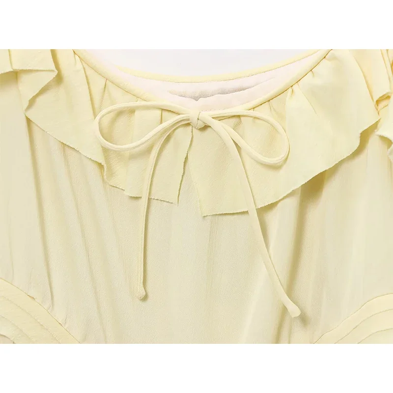 Moda em camadas decoração estilingue vestidos curtos para mulheres verão com decote em v sem mangas vestido feminino estilo praia vestidos