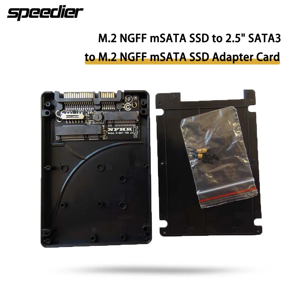 Tarjeta adaptadora M.2 NGFF MSATA SSD a SATA3 a M2 NGFF MSATA SSD de 2,5 pulgadas