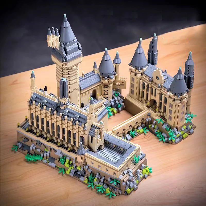 

New Micro Bricks City Creativeal Medieval Magic Castle Series School Architecture Model Building Blocks Gifts Toys Kids Adults