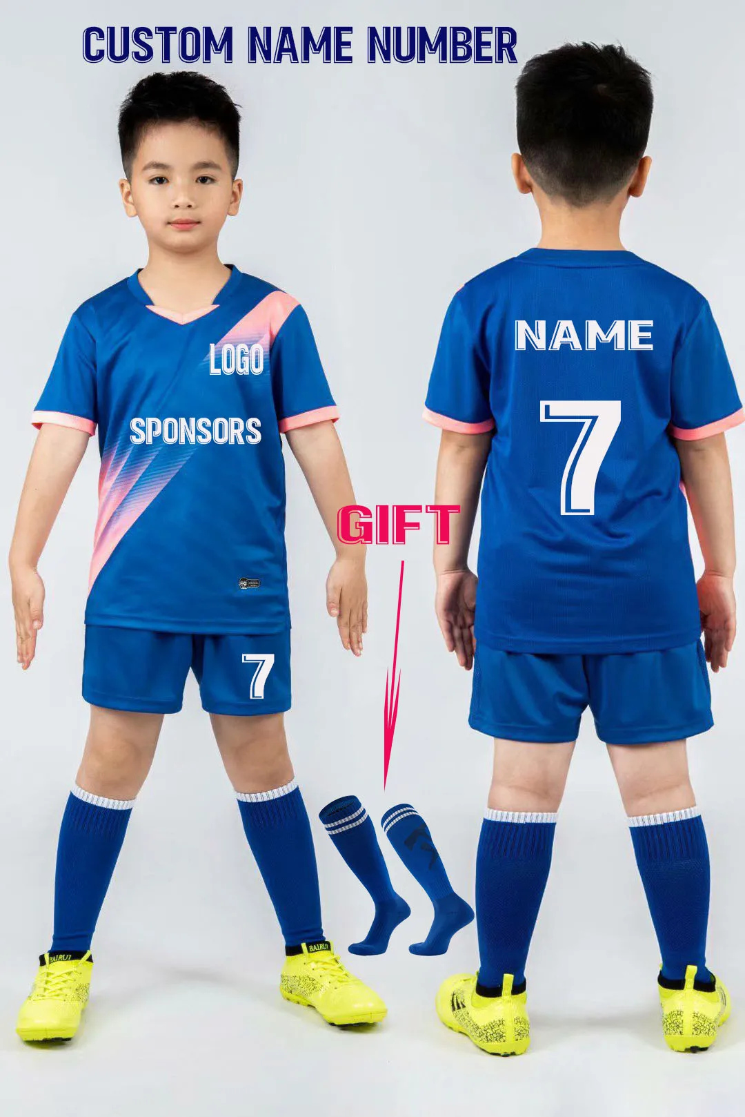 Maillot D'entraînement De Football Respirant Pour Garçons - Couleur Unie - Ensemble Chemise Et Short, Ag