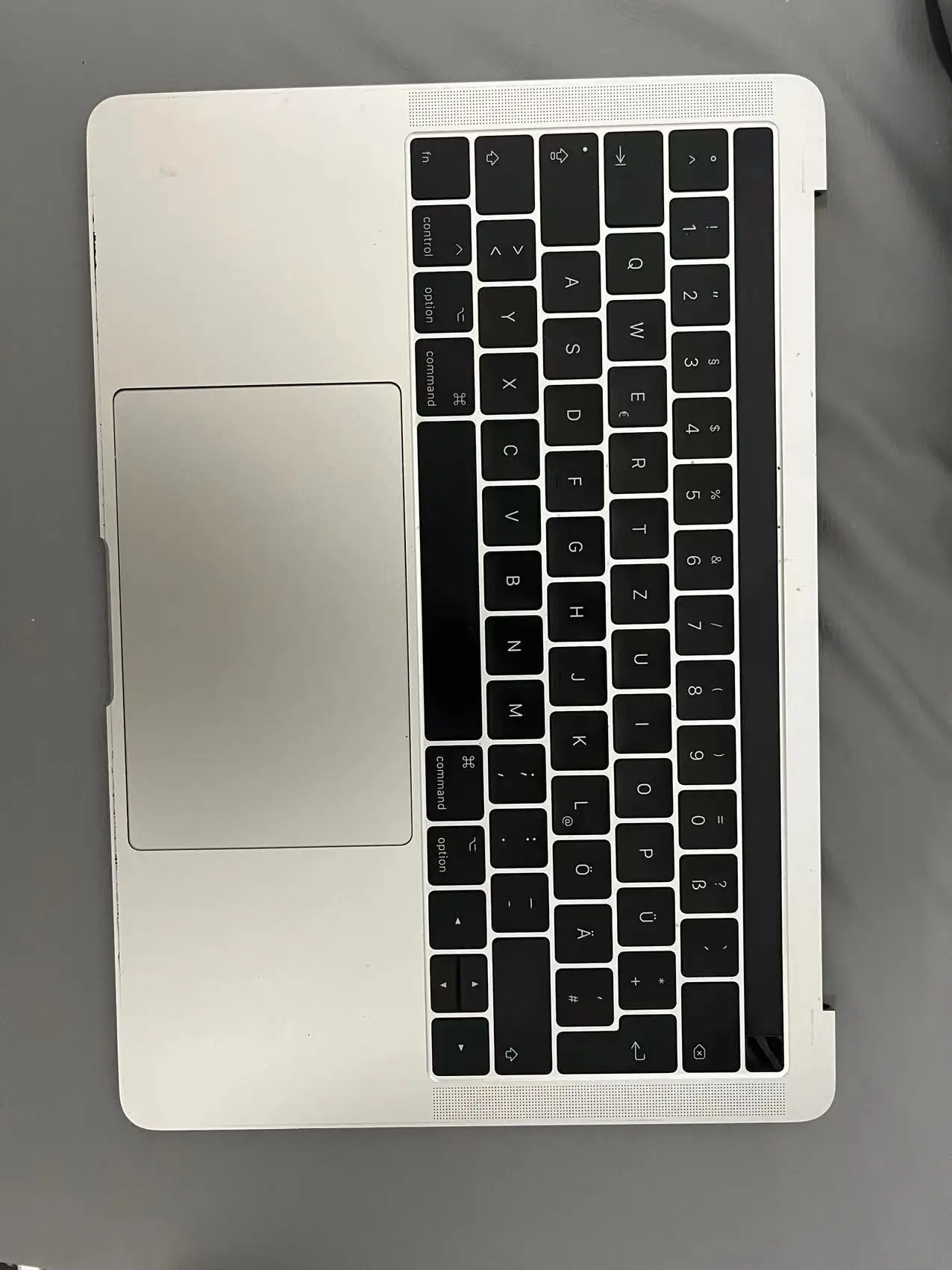 Abu-abu perak untuk Macbook Pro Retina 13 "A1989 Topcase dengan Keyboard tata letak Prancis Jerman Spanyol dengan trackpad touchbar