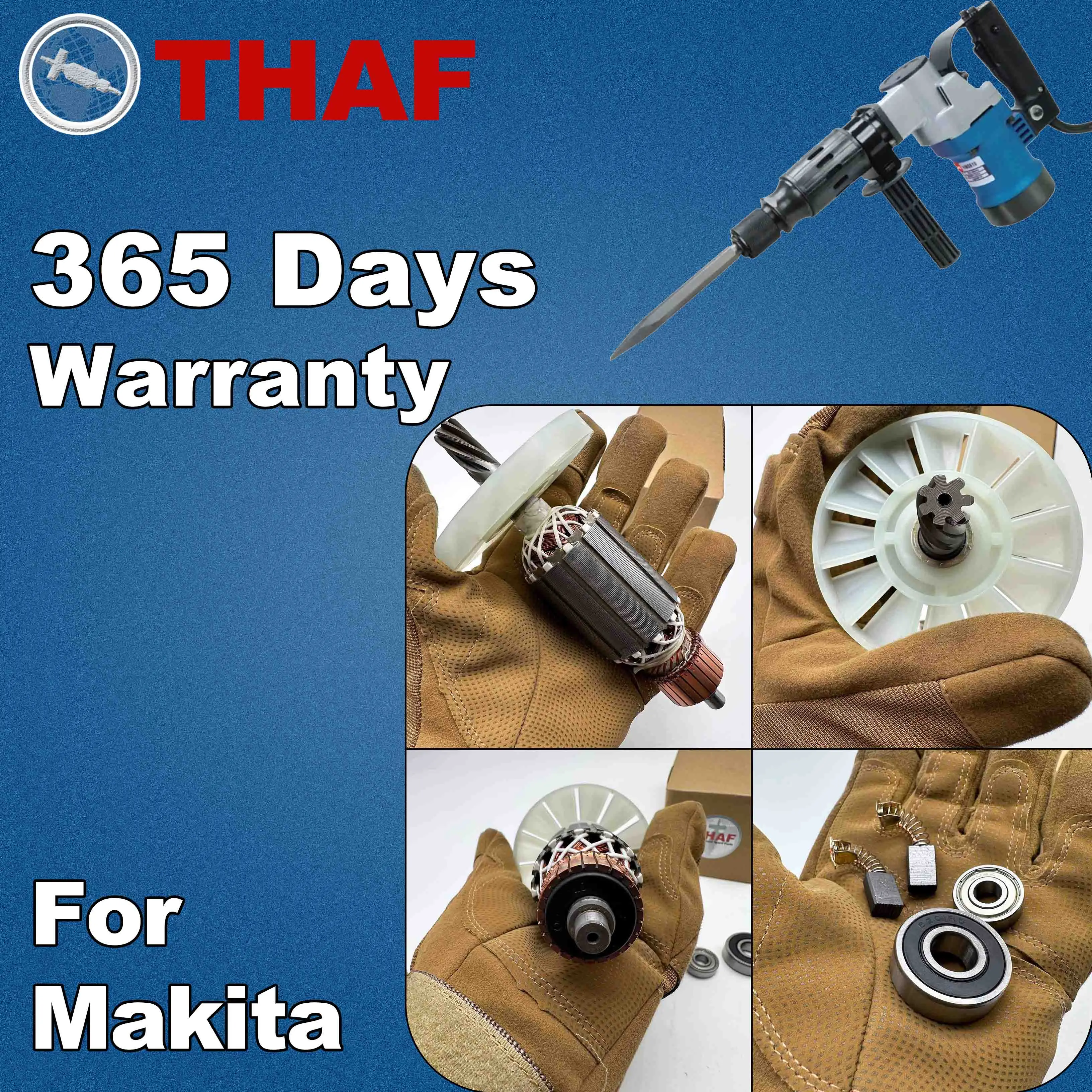 AC 220V 240V HM0810 HM0810T Armature Rotor For MAKITA Hammer Drill Spare Parts Rotary Hammer Breaker 516148-3