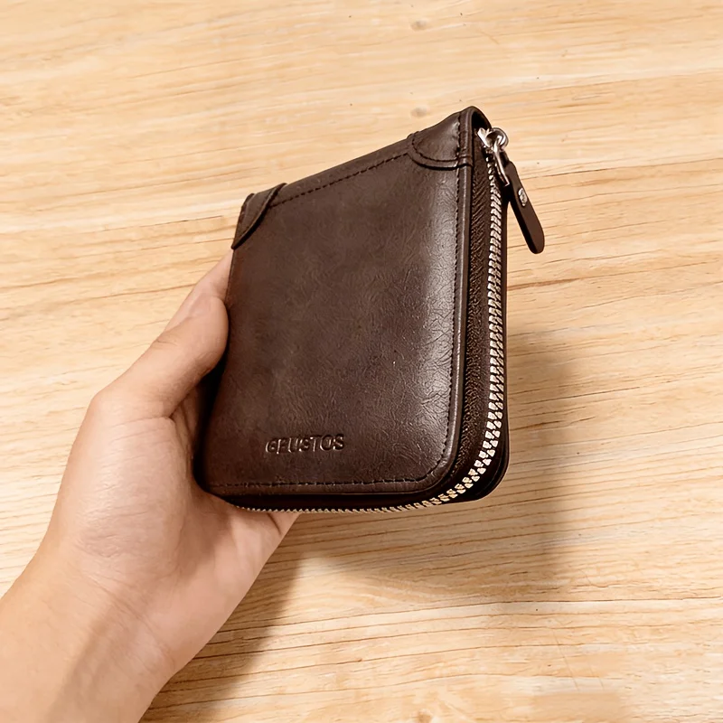Soft‑Touch Short Zip Wallet, Multi‑Function Large Capacity Purse, Hot‑selling Card & Coin Pouch
