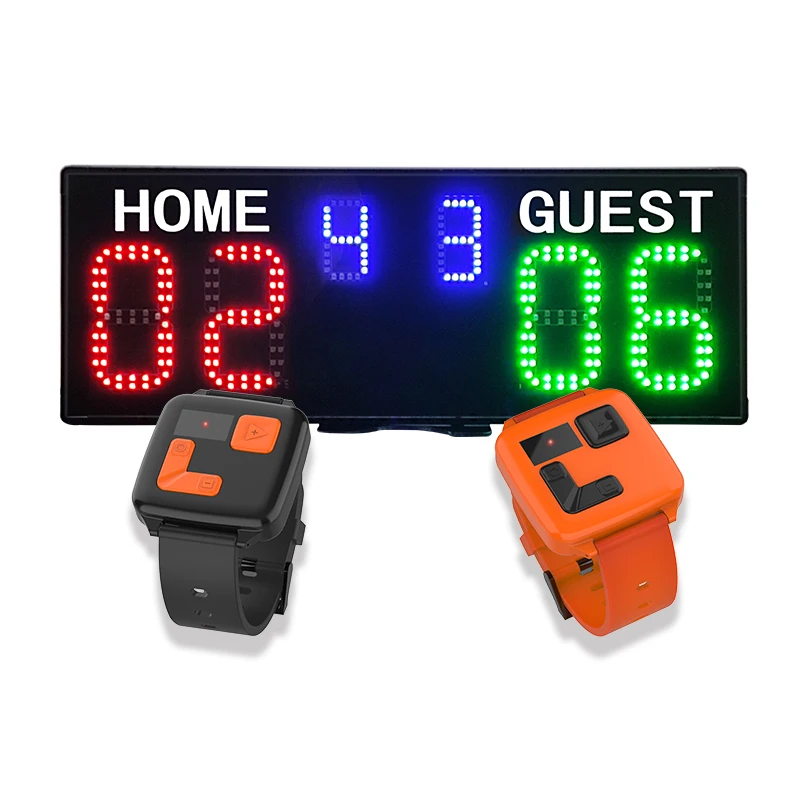 Ganxin 18650 Draagbare Oplaadbare Batterij Scorebord Draadloze Elektronische Led Tennis Padel Pols Control Digitaal Scorebord