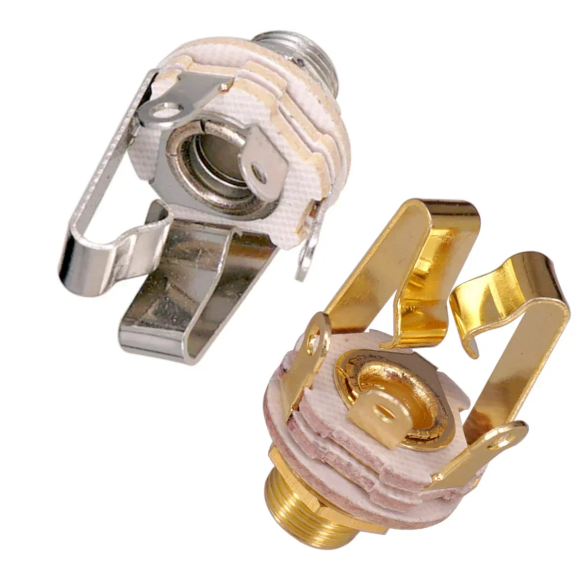 6.35mm jacks de guitarra elétrica 3 pólo estéreo painel montagem plugues conector guitarra jack para captadores ativos guitarra baixo estéreo