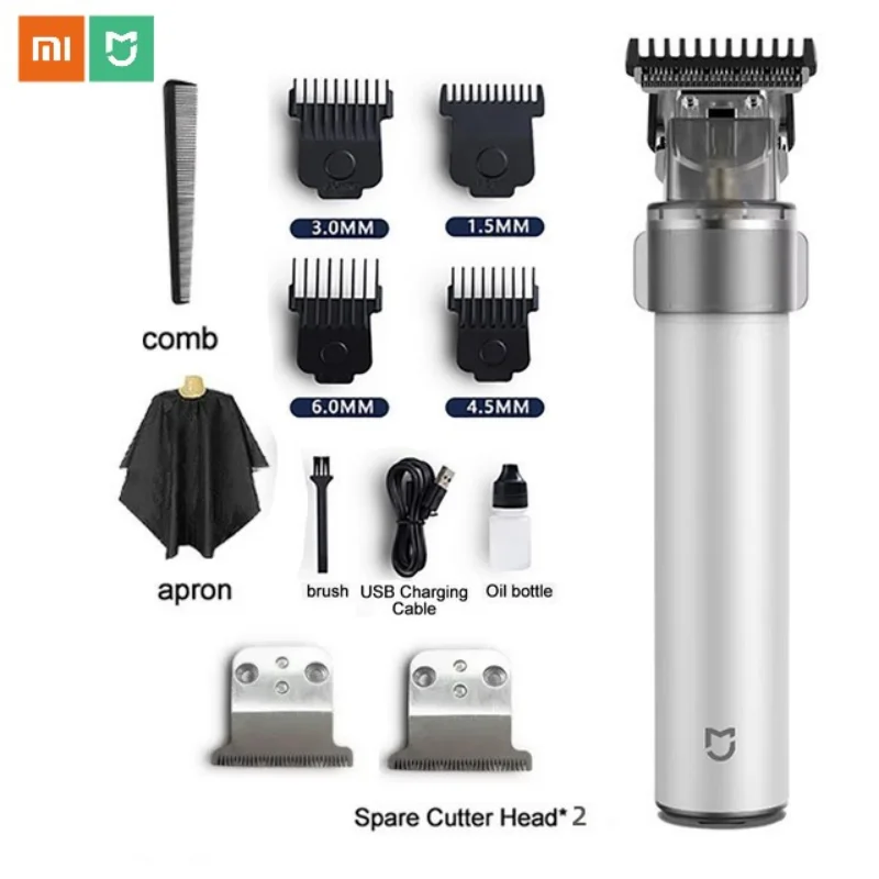 Xiaomi-Mijia Bagiator Barbeador Elétrico para Homens, Oil Head Push, Máquina De Corte De Cabelo, Clipper De Cabelo Profissional, Escultura, Barbear,