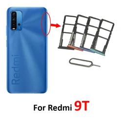 Bandeja de ranura para tarjeta SIM para teléfono Xiaomi Redmi 9T, nuevo Chip SIM, adaptador de tarjeta Micro SD, lector de soporte, azul, negro + Pin