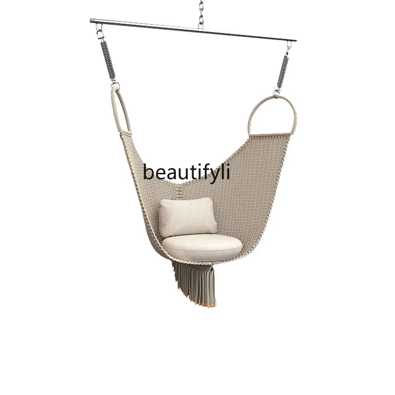 

P Designer indoor hanging chair swing household balcony hanging basket light luxury leisure furniture living room cradle chair