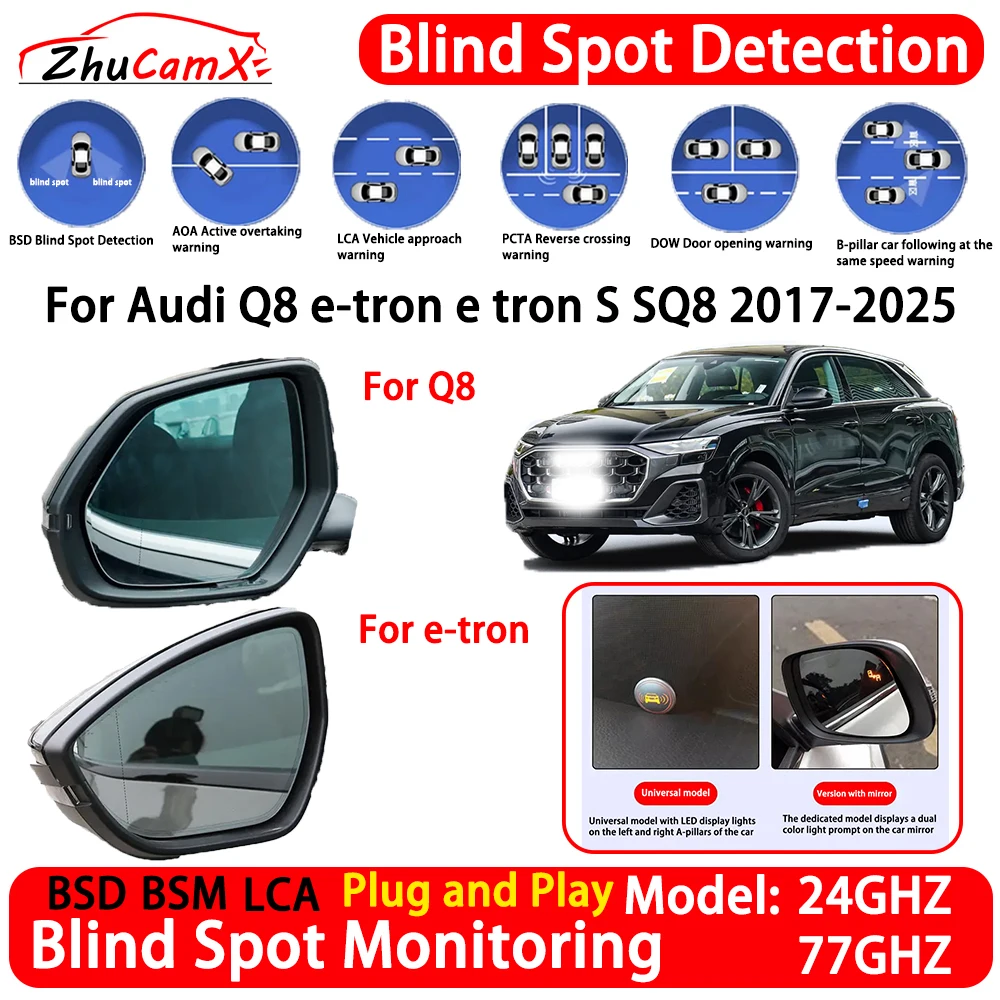 for Audi Q8 e-tron e tron S SQ8 2017-2025 OEM Car Blind Spot Detection System BSD BSM Lane Change Assist RCTA Radar Alert Kit