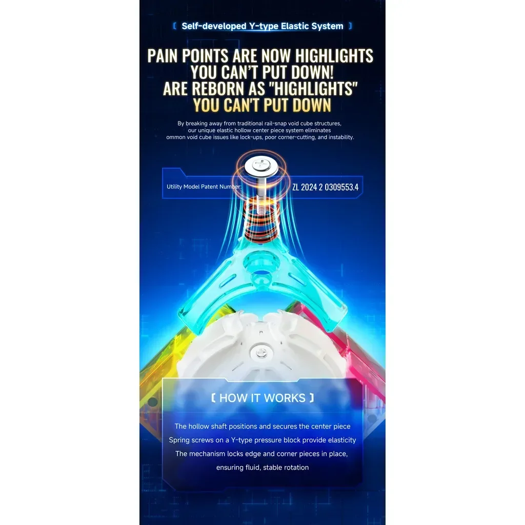 [MeowCube] QiYi 透明レーシングボイドキューブ LE 中空キューブ マジックスピードキューブ ハンズオン ステッカーレス プロフェッショナル フィジェットトイ パズル