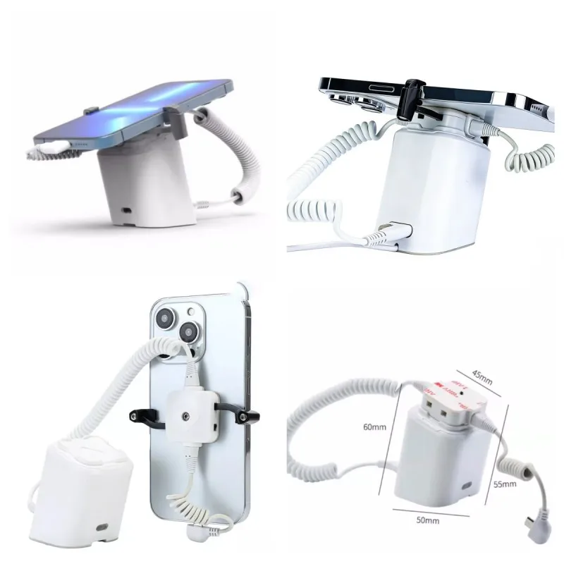 Cell Phone  Anti-theft Security Display Stand Holders with Alarm and Charge for Mobile Type c lightning