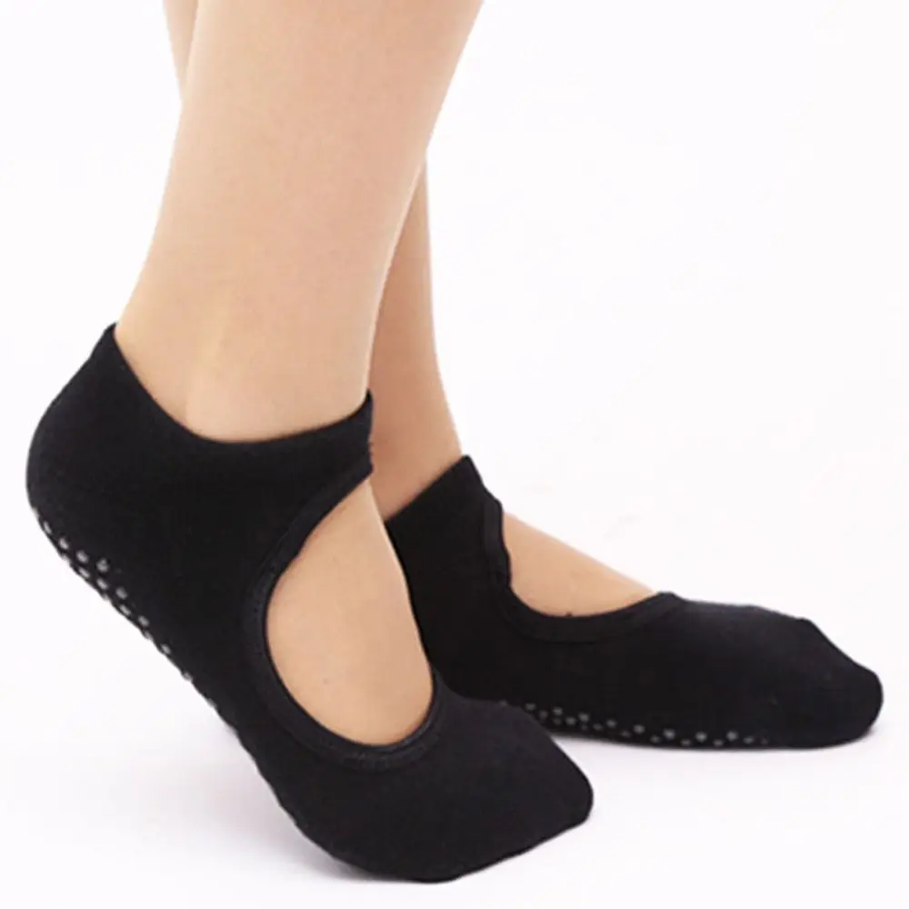 Antibacterial Backless Ladies Dacing Women Anti-slip Wear-resisting Pilates Ballet Barre Cotton Yoga Socks