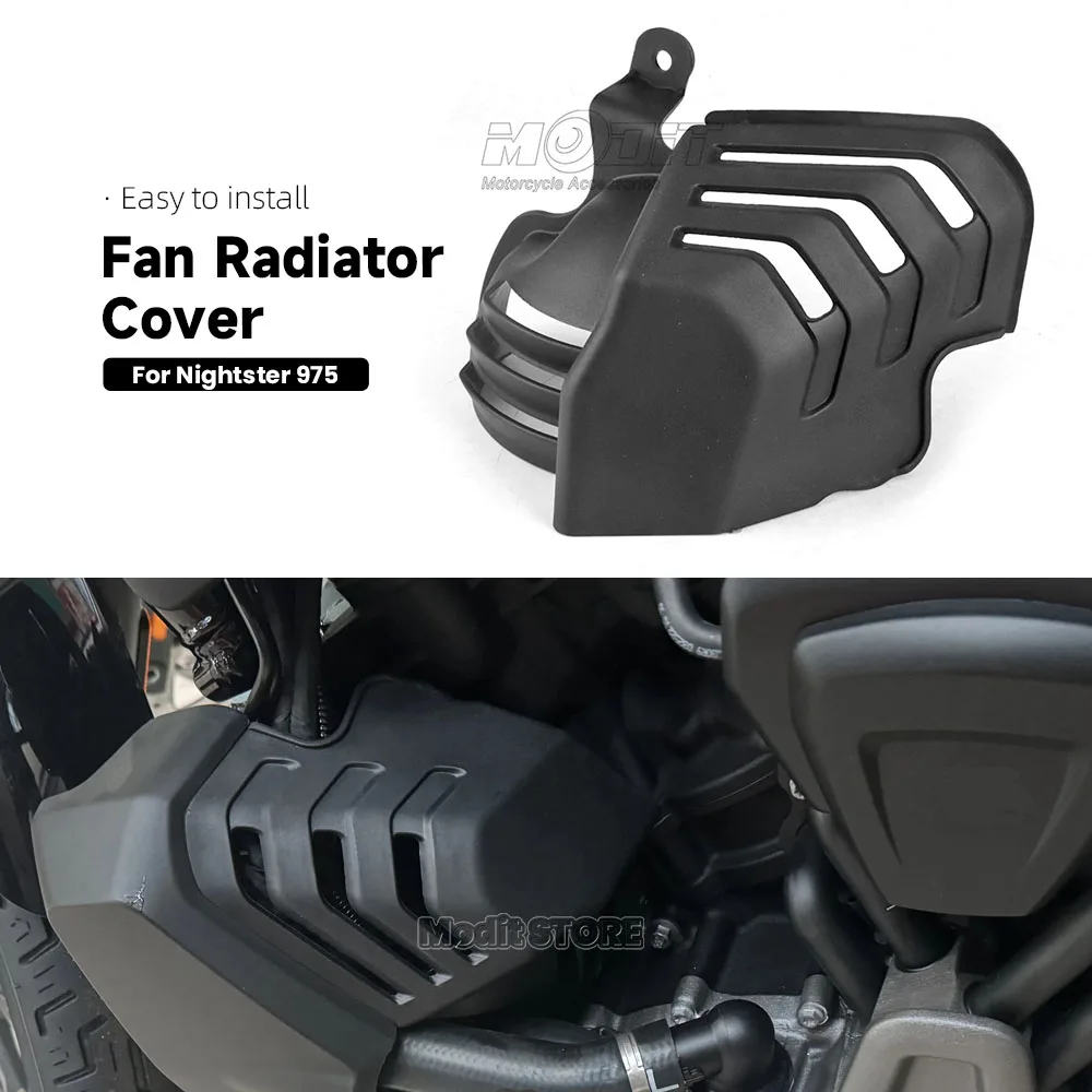 

For Harley Nightster 975 RH975S 2022-2024 Motorcycle Accessories Fan Radiator Cover Fairing Heat Shield Hot Air Deflector Black