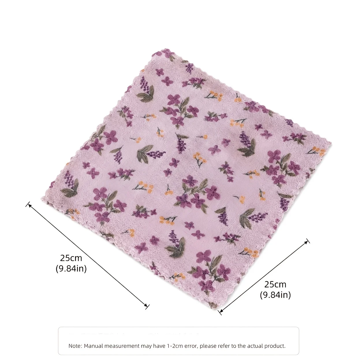 4pcs Set of Floral Coral Fleece Cleaning Cloths, Ultra-Soft And Highly Absorbent Kitchen Towels, Reusable Wet Wipes