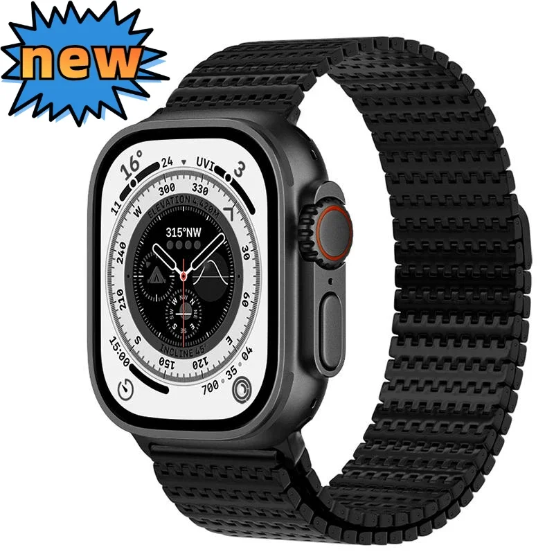 

Metal Magnetic Loop Strap for Apple Watch Ultra2 49mm 10 9 8 7 46mm 45mm 41mm Milanese Stainless Steel 6 5 4 SE2 44mm 40mm 42mm