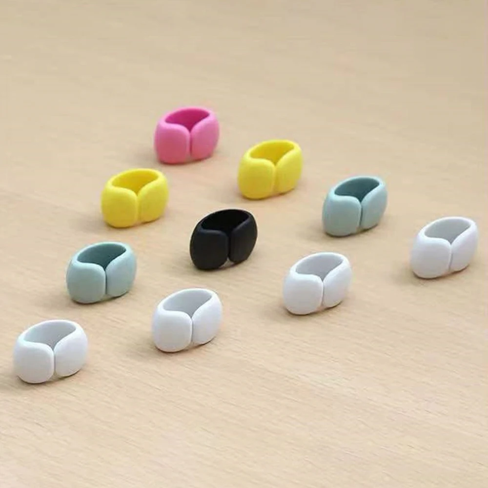 Klamra uzwojenia Wysokiej jakości miękki materiał Układ kabla słuchawkowego Gładka 2,5 cm × 3,2 cm × 1,3 cm Narzędzia do sterowania przewodami Lekki Pvc