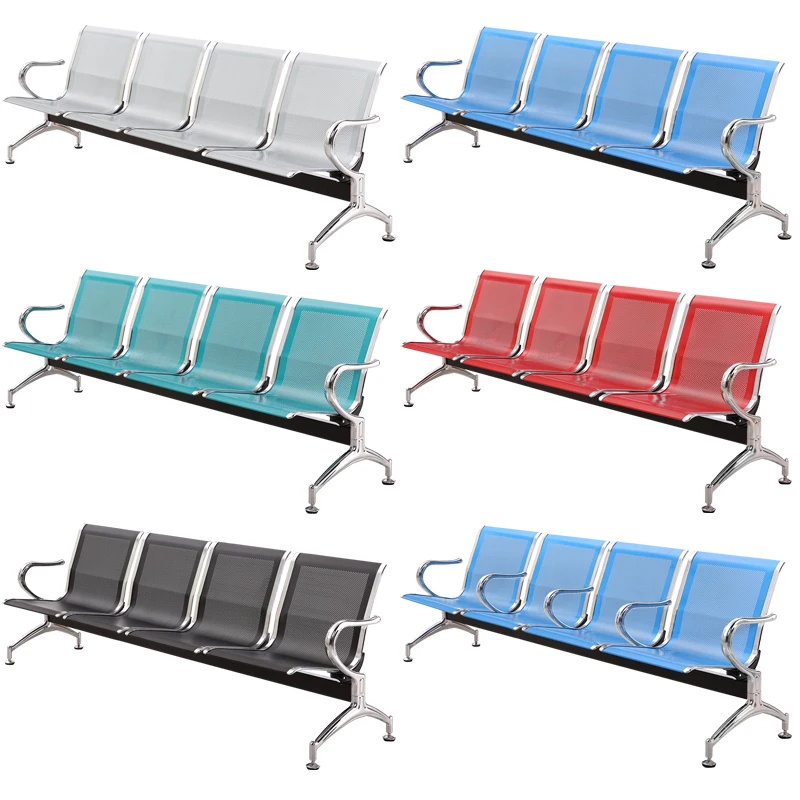 Durable Eco-Friendly Waiting Bench Modern Stainless Steel Public Seating Comfortable Design for Hospital Clinic Hotel Schoolprom