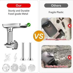 Metall Food Mühle Accessoires für alle KitchenAid-Koch- und Cuisinart SM-50-Serie-Support-Mixer. Fleischschleife, Wurstmaterial 10 Hauptverkaufs -KitchenAid -Reife - №2