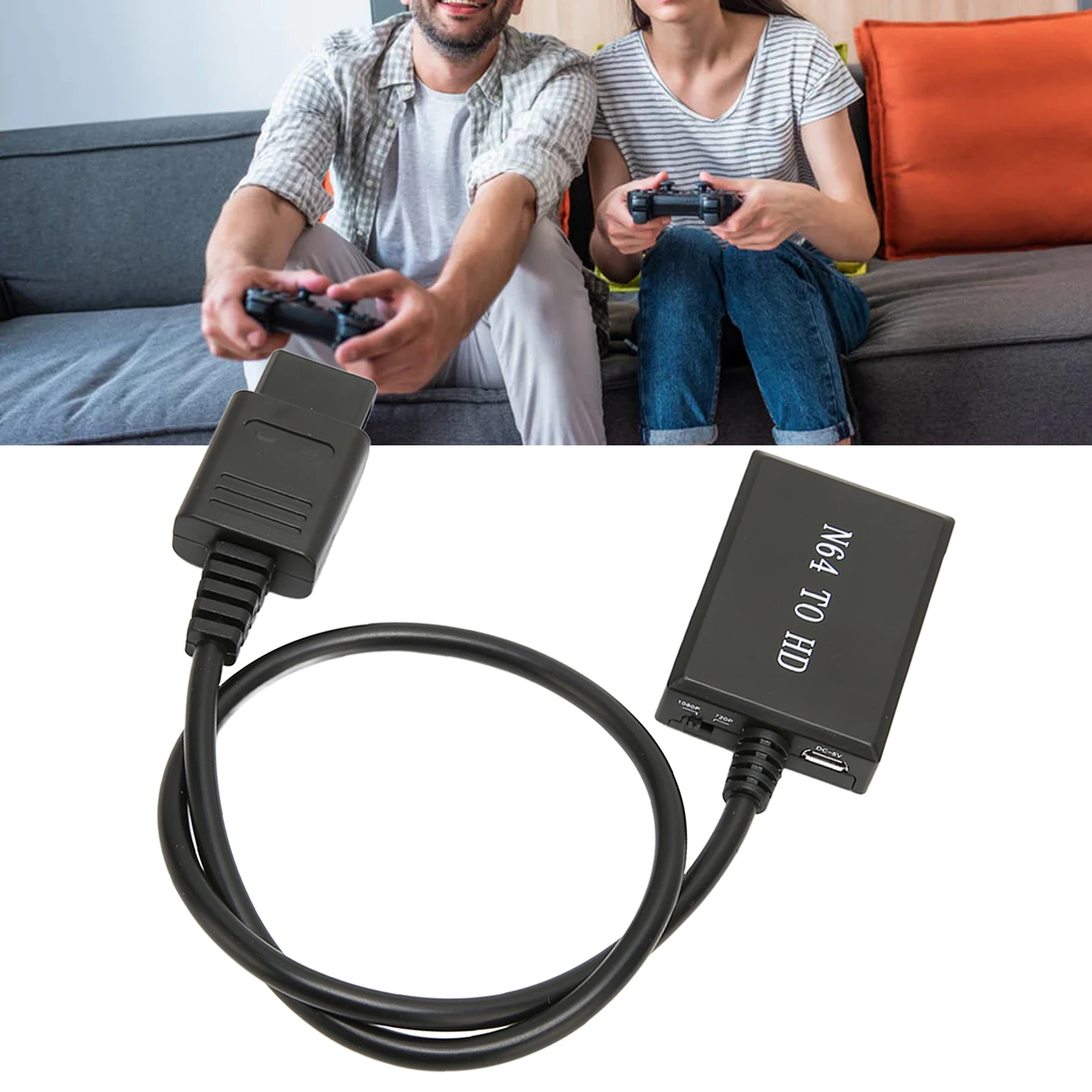 ل N64 إلى HD محول واجهة الوسائط المتعددة 720P 1080P دعم PAL NTSC التوصيل والتشغيل لعبة HD كابل ربط الساخن