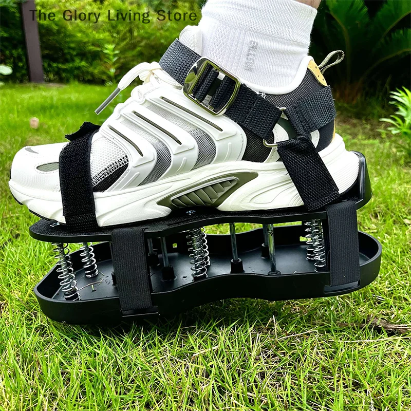 Lawn Aerator Shoes Aerator Spiked Sandals With Adjustable Strap Grass Spiked Shoes Anti-Slip For Aerating Lawn Soil