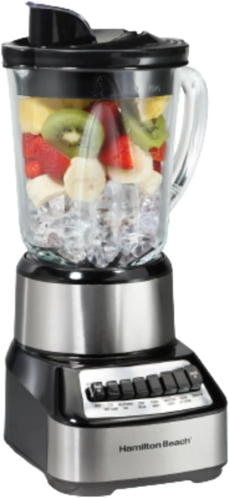 

Blender For Shakes and Smoothies With 40 Oz Glass Jar and 14 Functions,Black + Stainless Steel (54221)