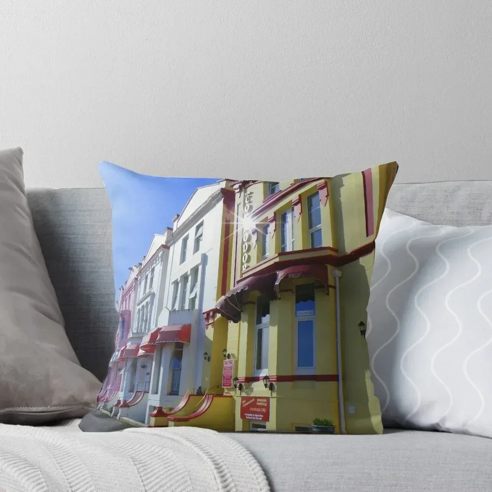 Devon: Colourful Hotels at Paignton Throw Pillow Sofa Cushion Cover Cushions For Children pillow