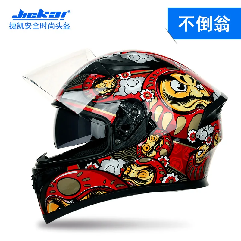 JEIKAI 316 Helmet Flip Up Visor Dual Lens Casco Moto Cool Motorcycle Helmet Full Face Casco Motorbike Helmets Modular