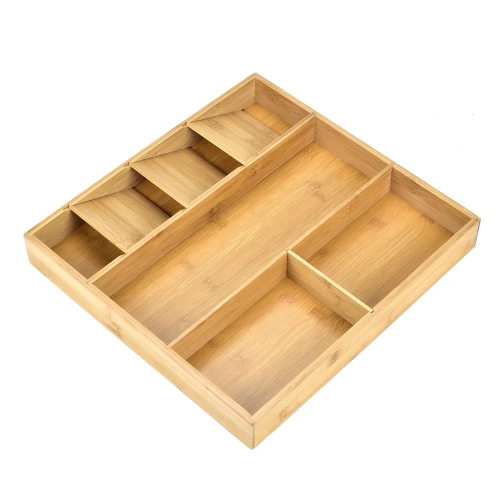 

Bamboo Storage Tray for Cutlery Silverware Tableware Household Multipurpose Chopstick Case Spoon Fork Container Storage Rack