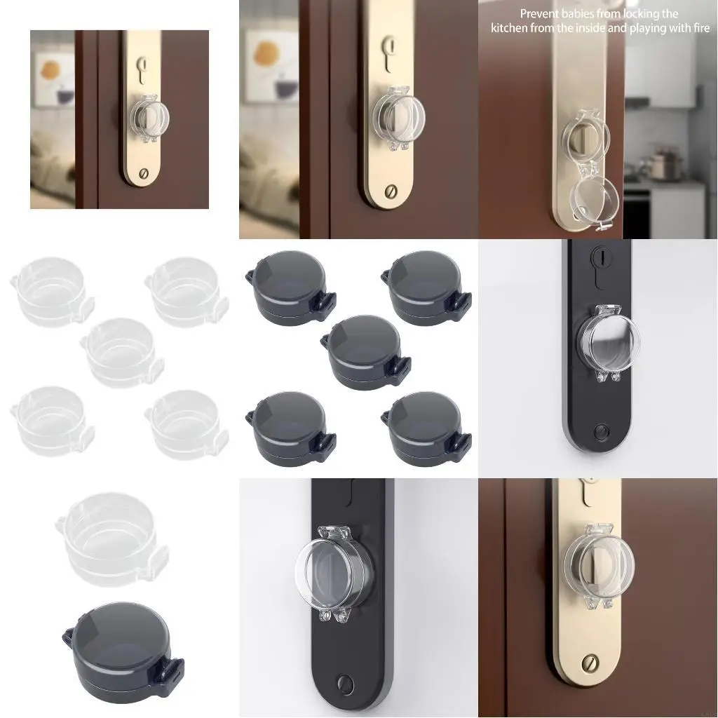 Zabezpieczenie przed dziećmi do zamka drzwi 5 sztuk/paczka osłona zasuwy zapobiega przypadkowej blokadzie jednolity L8RB