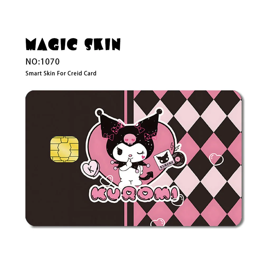 30+New Saniro Hello Kitty Cinnamoroll Melody Kuromi Pompompurin Cartoon PVC Film Skin Sticker for Debit Card Credit Bank Card