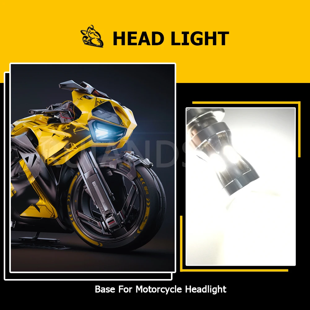 2PCS Ruiandsion BA20D H6 Motorcycle Headlight LED P45T P15D Hi/Lo Beam Lamp P26S 10-30V Bulbs For ATV Scooter Motorbike Headlamp