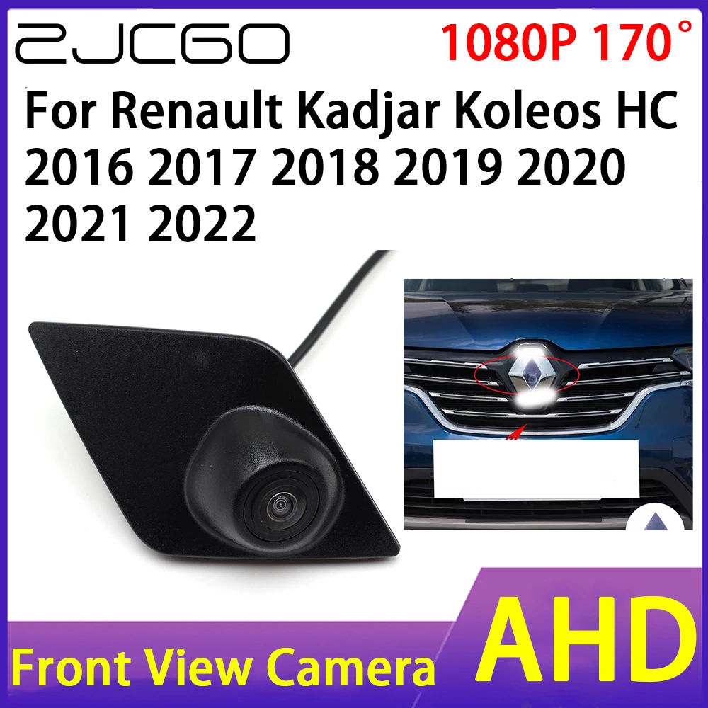 ZJCGO Car Front View Camera AHD 1080P Waterproof Night Vision CCD for Renault Kadjar Koleos HC 2016~2022