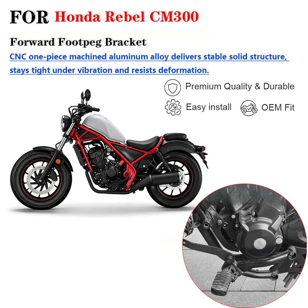 Motorcycle Modified Footrest Forward Extension Bracket Kit Accessories For Honda Rebel CM300 CM500 Cruiser
