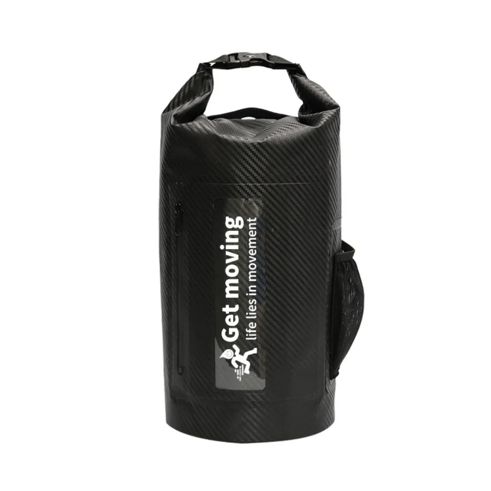 

20L Waterproof Dry Bag with Shoulder Straps Lightweight Swimming Bucket Bag Large-Capacity Foldable Beach Backpack Summer Beach