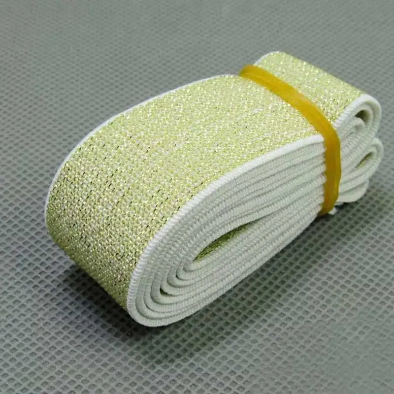 High quality gold and silver wire rubber band / wide and thick elastic band belt with 2.5-6cm accessories