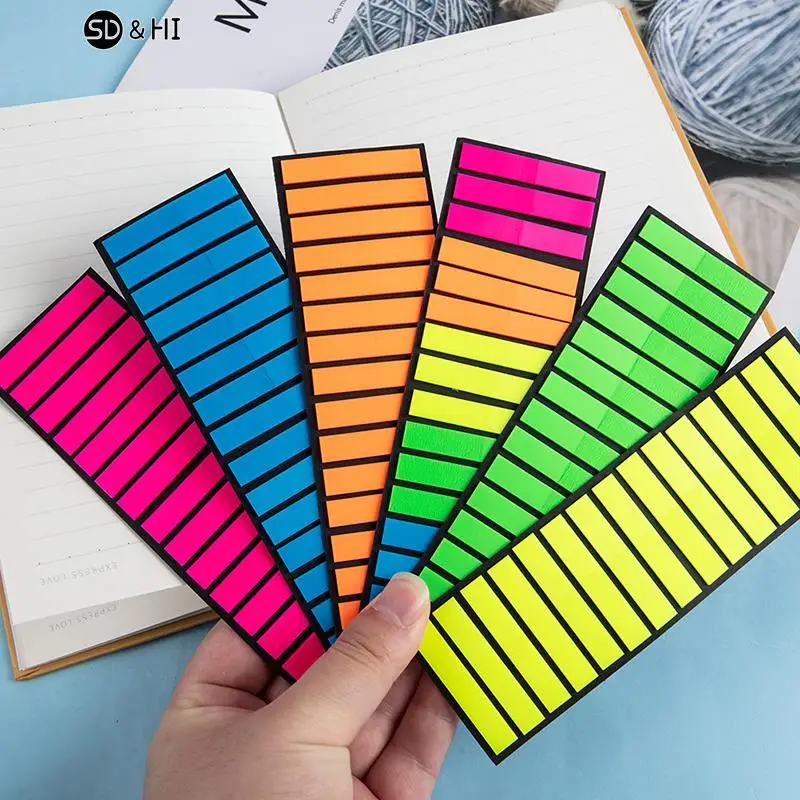 300 fogli Rainbow Color Index Memo Pad Posted It Sticky Notes Paper Sticker Notepad segnalibro materiale scolastico cancelleria Kawaii