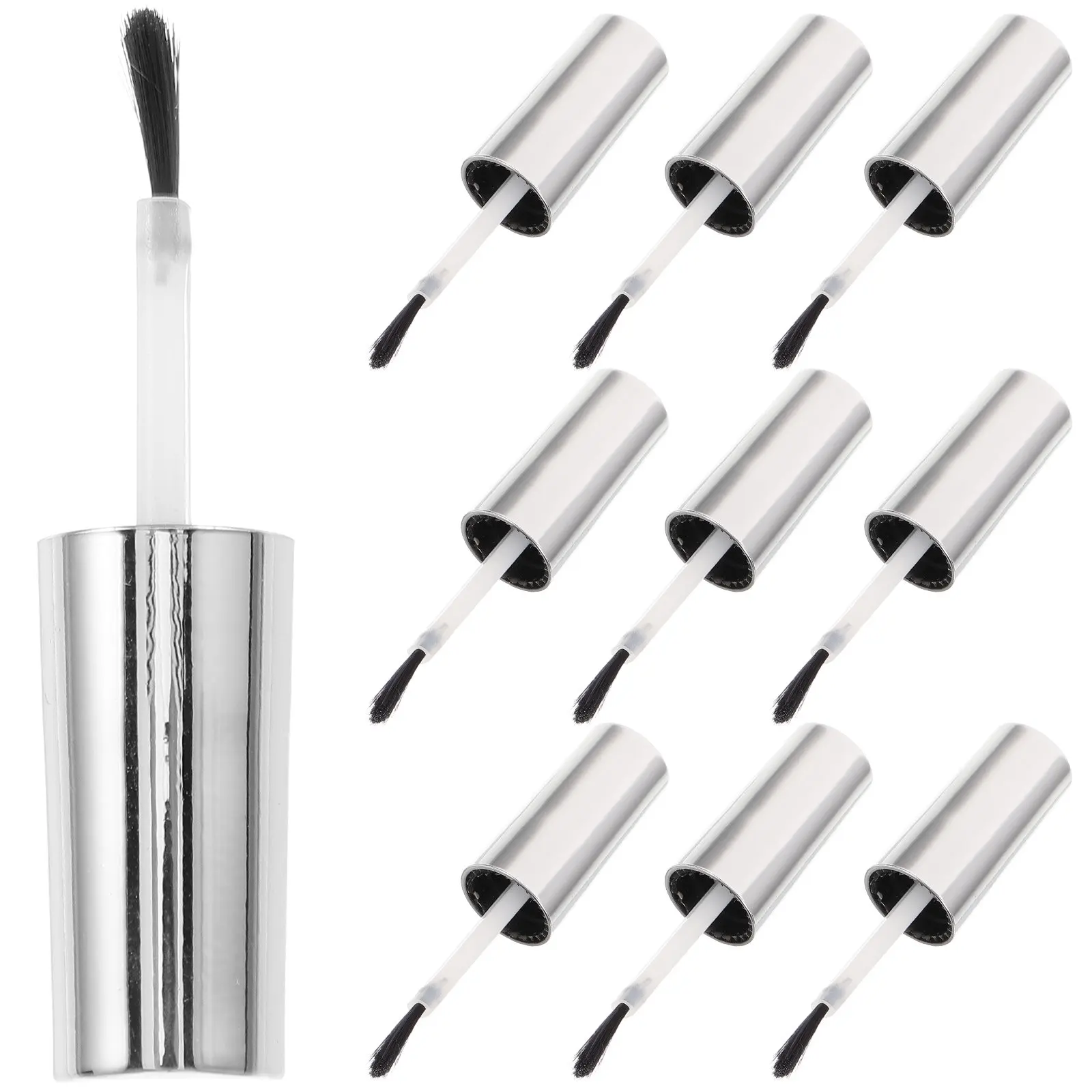 

10Pcs Nail Polish Bottle Caps with Brush Replacement Caps for Fingernail Polish Bottles Small Size Lightweight Salon Use