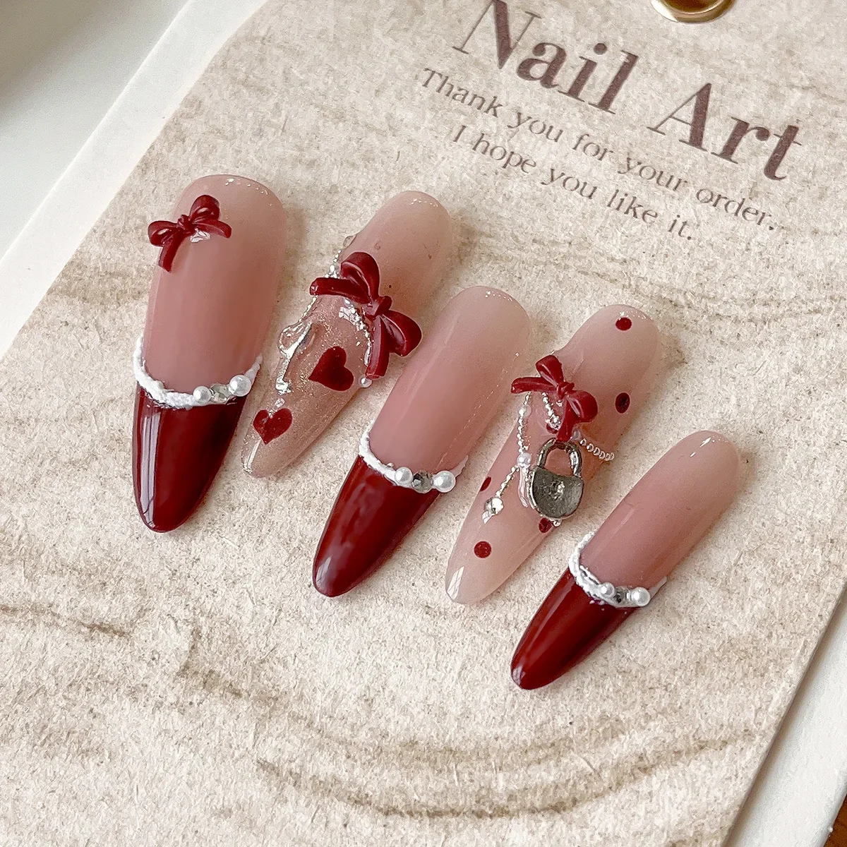 30pcs Sexy Red Black White Mini Colourful Dopamine Bowknot Cute Resin Ribbon Delicate Nail Art Decoration Manicure Accessories