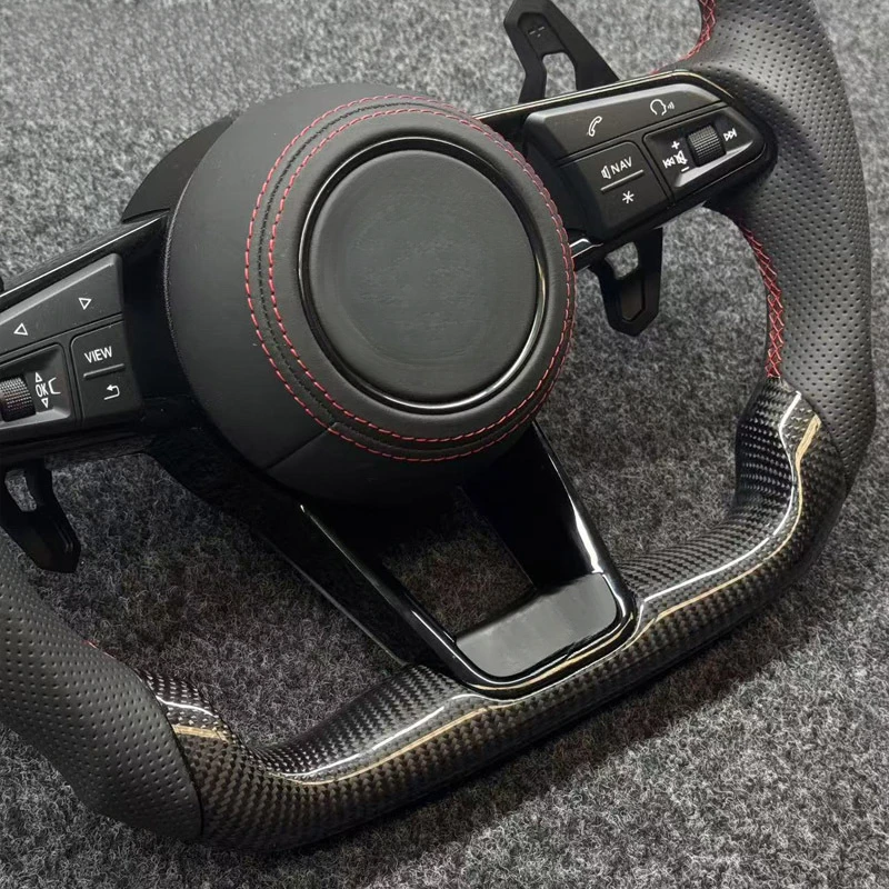 For Volkswagen R8 GTI Full Series Steering Wheel Horn Cover Carbon Fiber Modified Upgrade Horn Shell