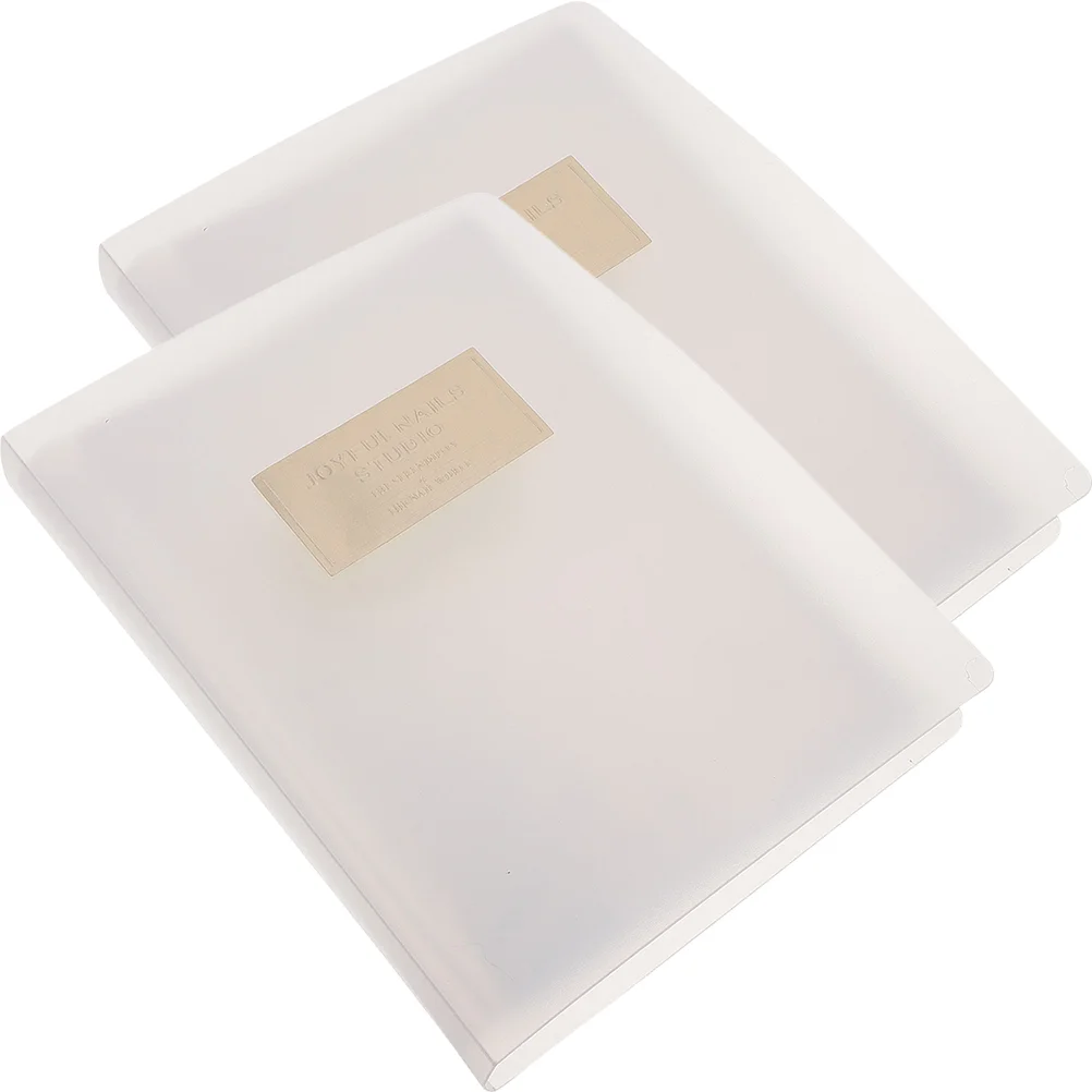 

2 Pcs Nail Sticker Storage Collecting Album For Display Books Stickers Holder Cases Decal Manicure