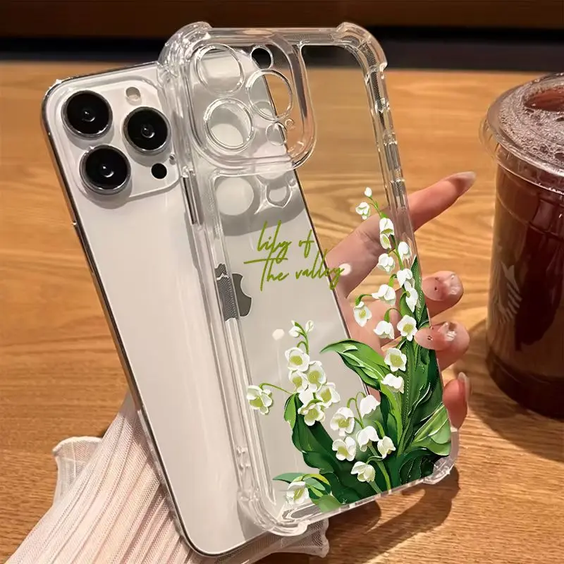 Anti-drop Phone Case For Samsung Galaxy S25 S23 Plus S26 S24 Ultra A56 A17 A27 A55 A57 A36 A36 Bumper Fresh Flower Cover