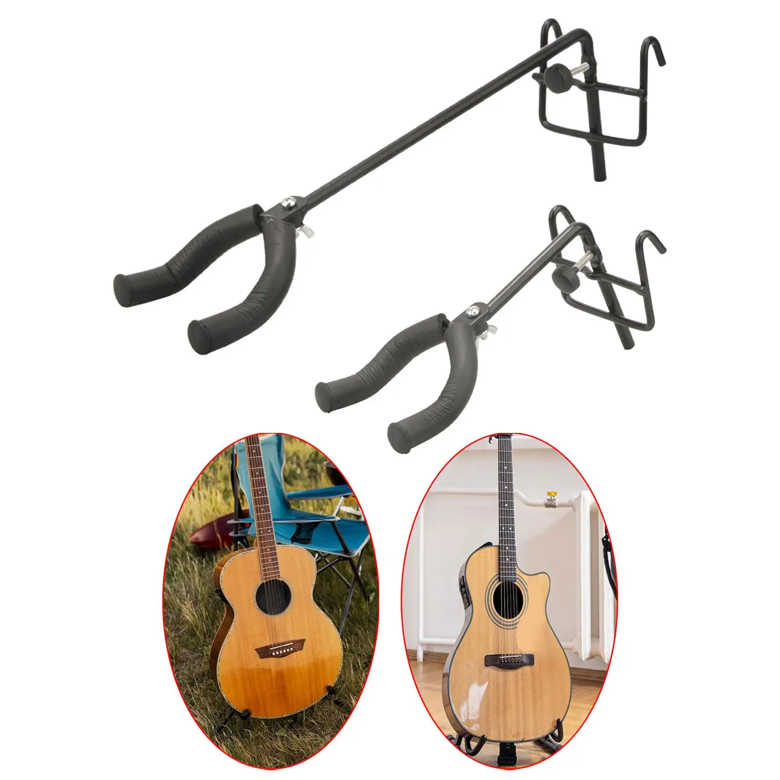 Metal Guitar Stand with Padded Sponge Detachable String Instrument Holder for Ukulele Acoustic Guitars Bass Guitars Mandolin image 2