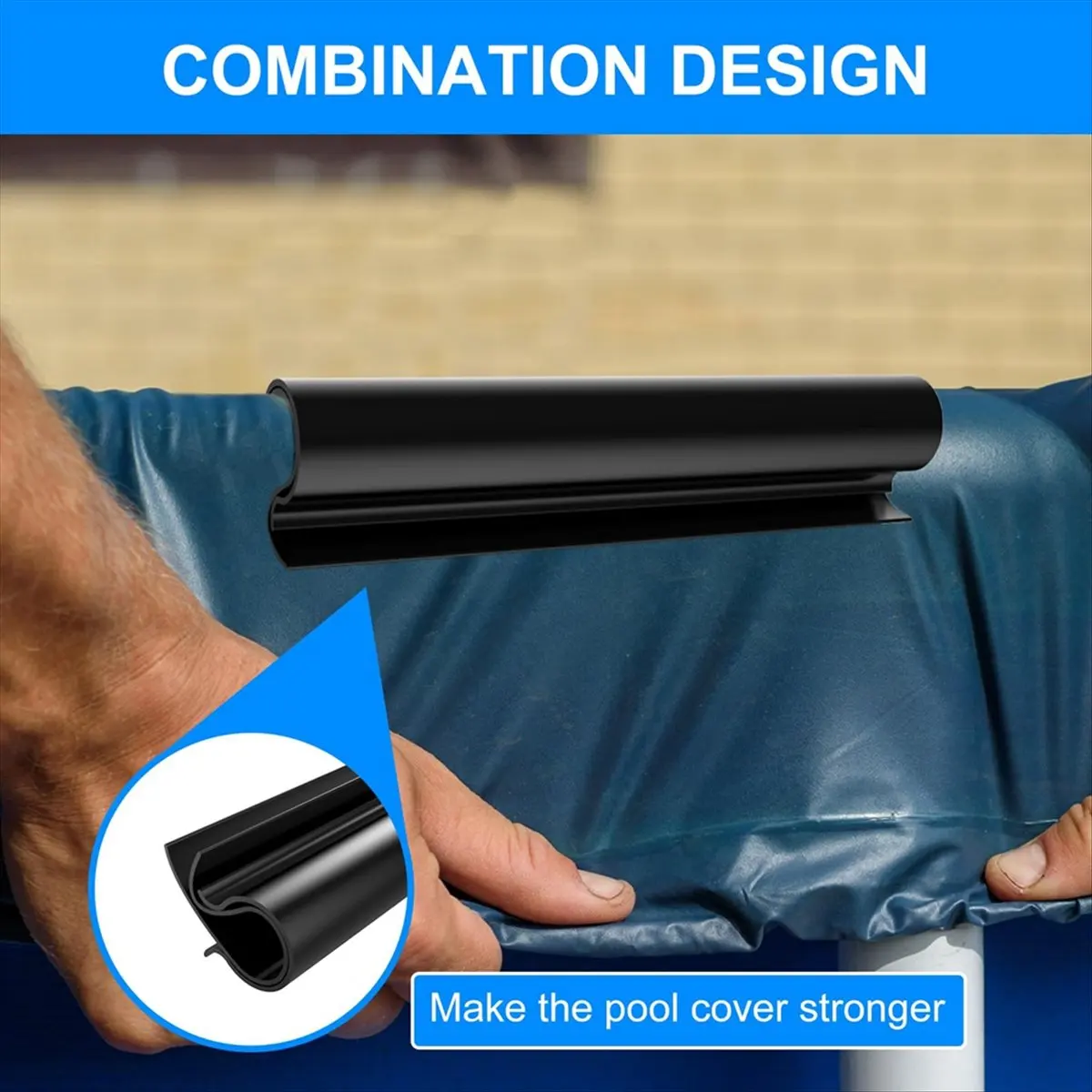 【A30I~】 64 Pcs Pool Cover Clips, 2 Shapes Winter Swimming Pool Cover Clamps for Above Ground Pools 4.7Inch Pool Wind Guard Clips